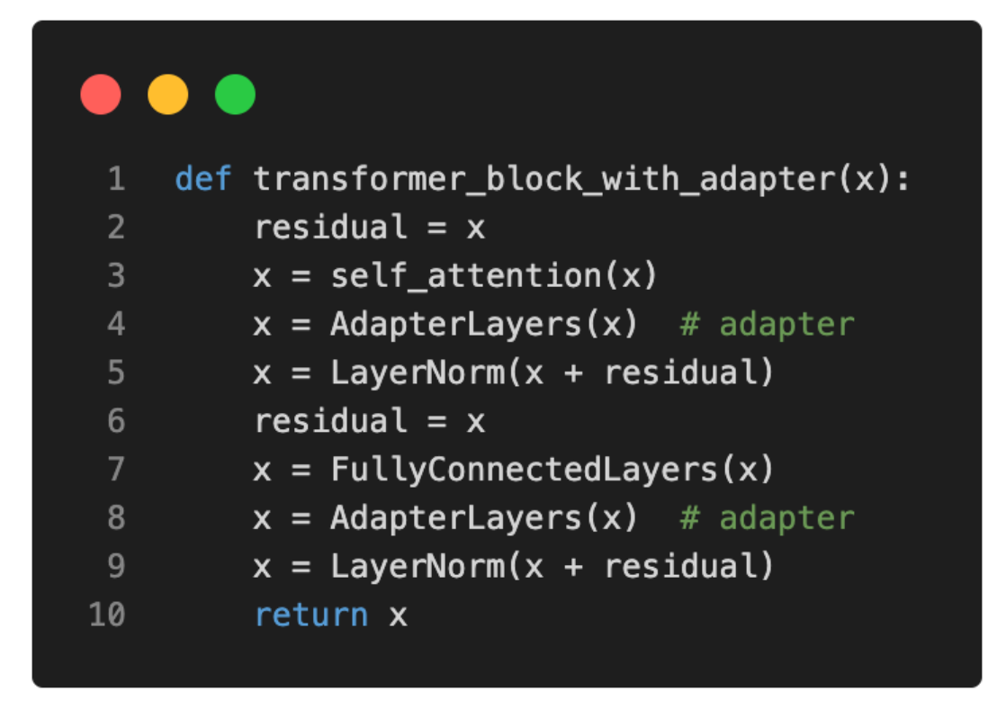 LLM adapter code