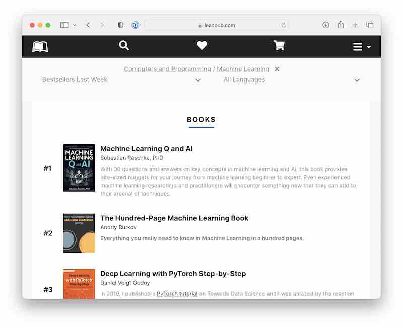 Machine Learning Q and AI Bestseller
